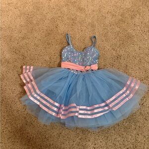 Alexandra Dance Costume - Bubble Gum Pink & Blue